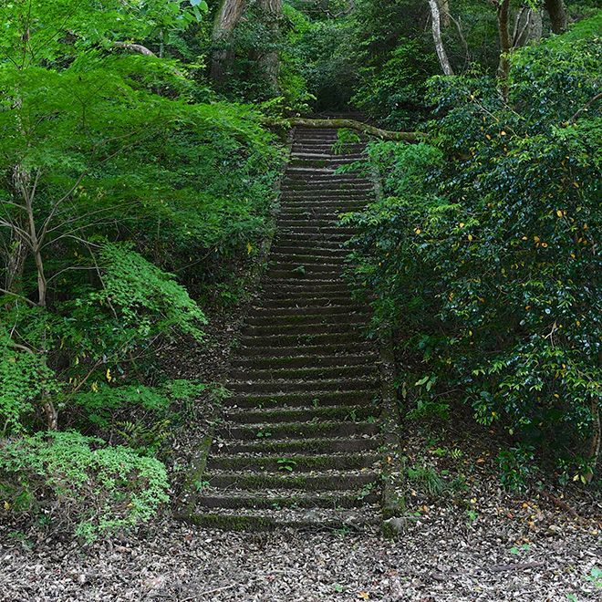 打吹公園の石階段